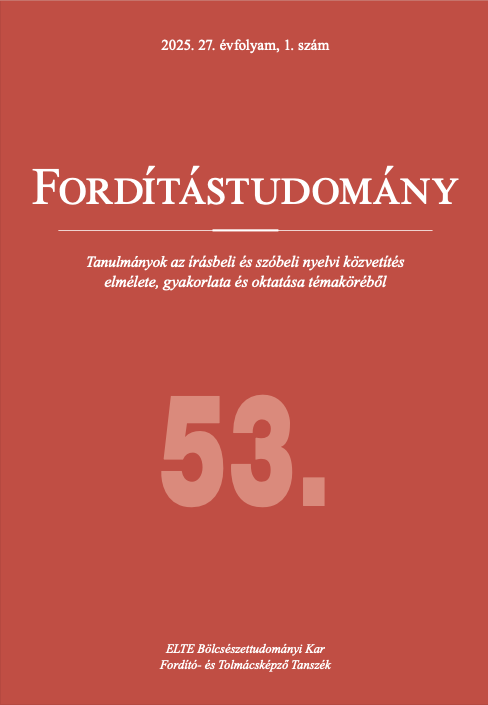 Fordítástudomány 27. évf. 1. szám
