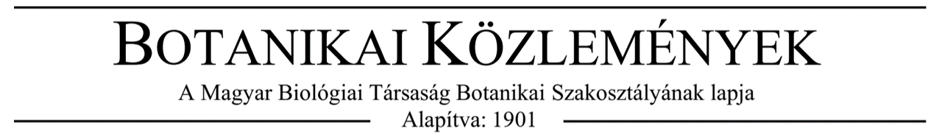 Botanikai Közlemények logo magyar