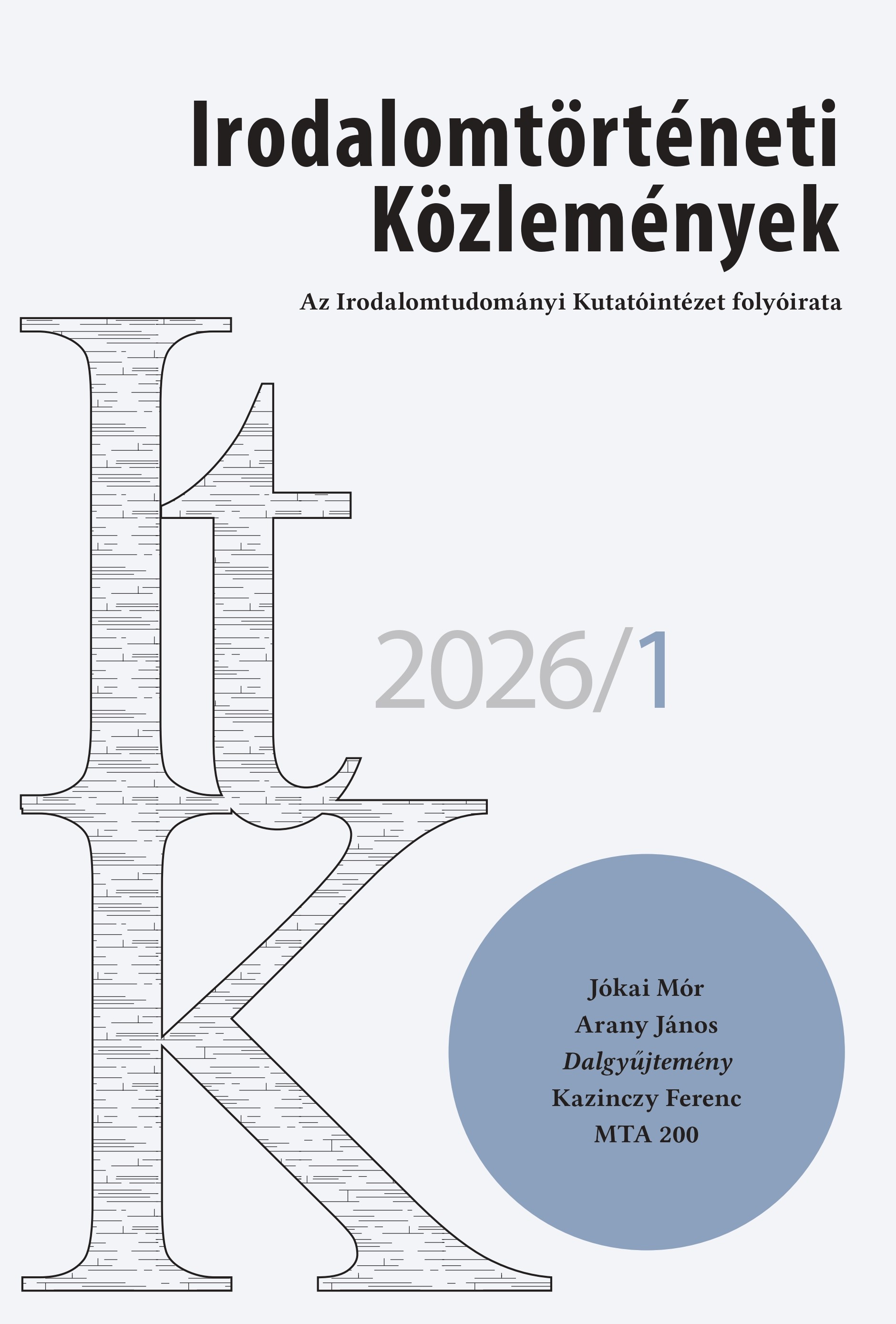 Irodalomtörténeti Közlemények (ItK) 130, 1. sz. (2026)